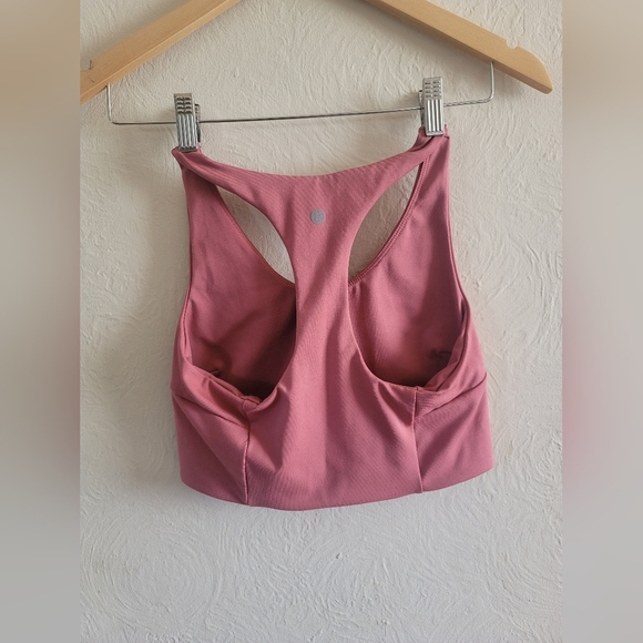 Zella Black Studio Lite Longline Bra, Desert Pink Color, Size S - Picture 2 of 4